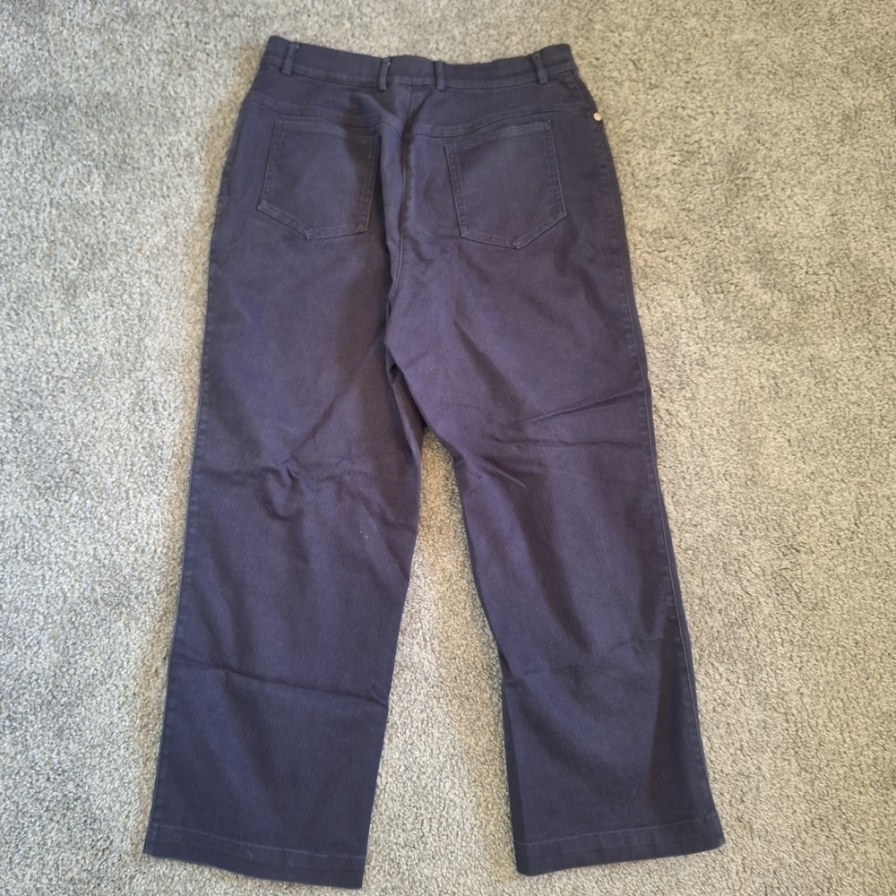 St John Straight Leg Dark Denim Pants Size 10 short - Picture 5 of 5